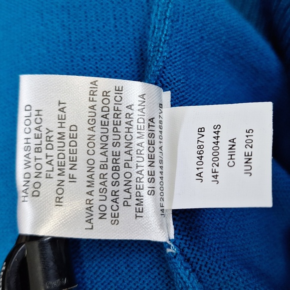 Joseph A. QUEST-CE QUE CEST SILK? Petite Med Womens w/Tags Turtleneck Celestial - Picture 6 of 7